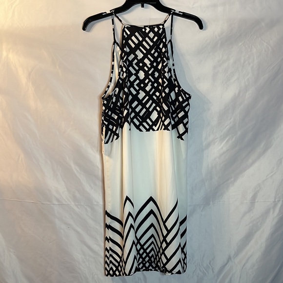 Bisou Bisou Black & Cream Sleeveless Dress 12 - Picture 4 of 10
